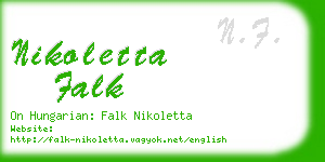 nikoletta falk business card